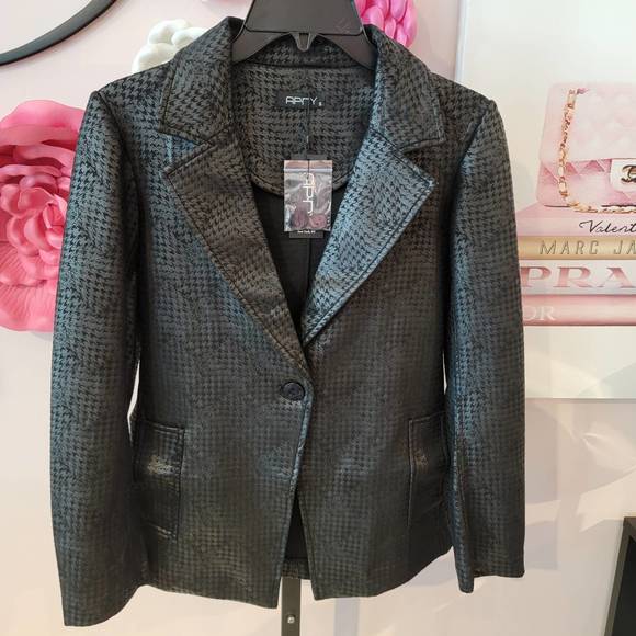 NEW APNY houndstooth jacket in black - Picture 1 of 1